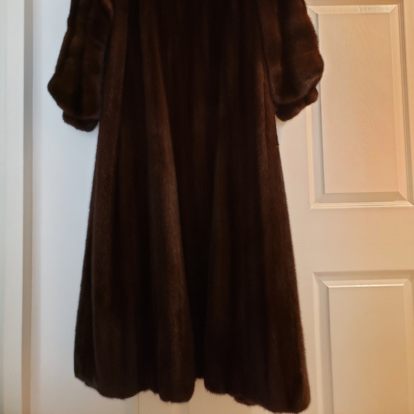 Full Length Mahogany Mink Coat - Picture 2 of 10